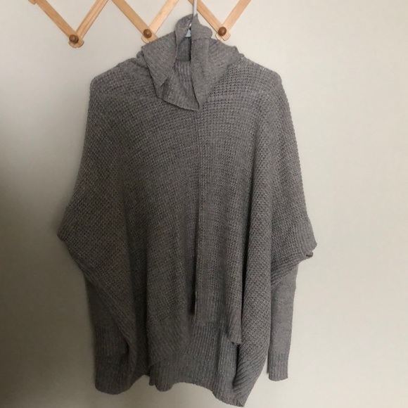 Alya Sweaters - Alya Oversized Gray Turtleneck Sweater